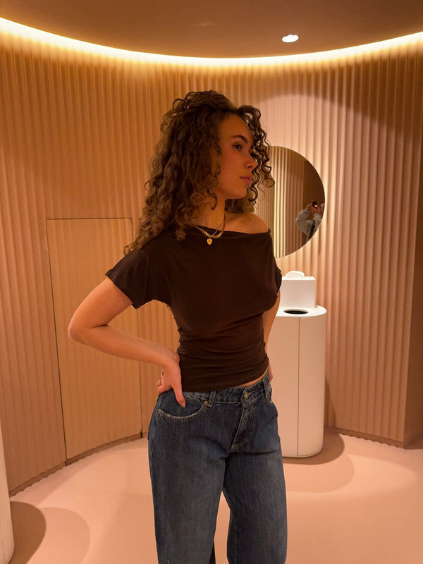 Miry | One-Shoulder Top mit kurzen Ärmeln